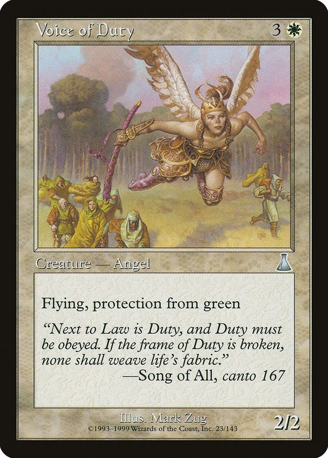 Image for Voice of Duty (23) (Urza's Destiny) - Magic: The Gathering