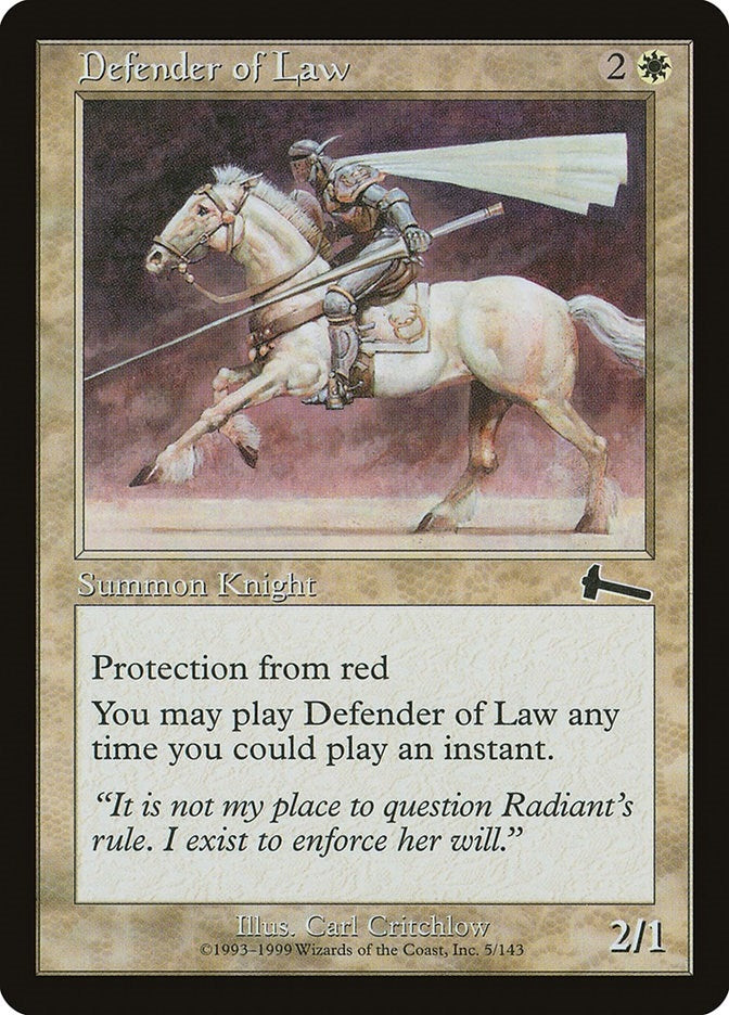 Image for Defender of Law (5) (Urza's Legacy) - Magic: The Gathering
