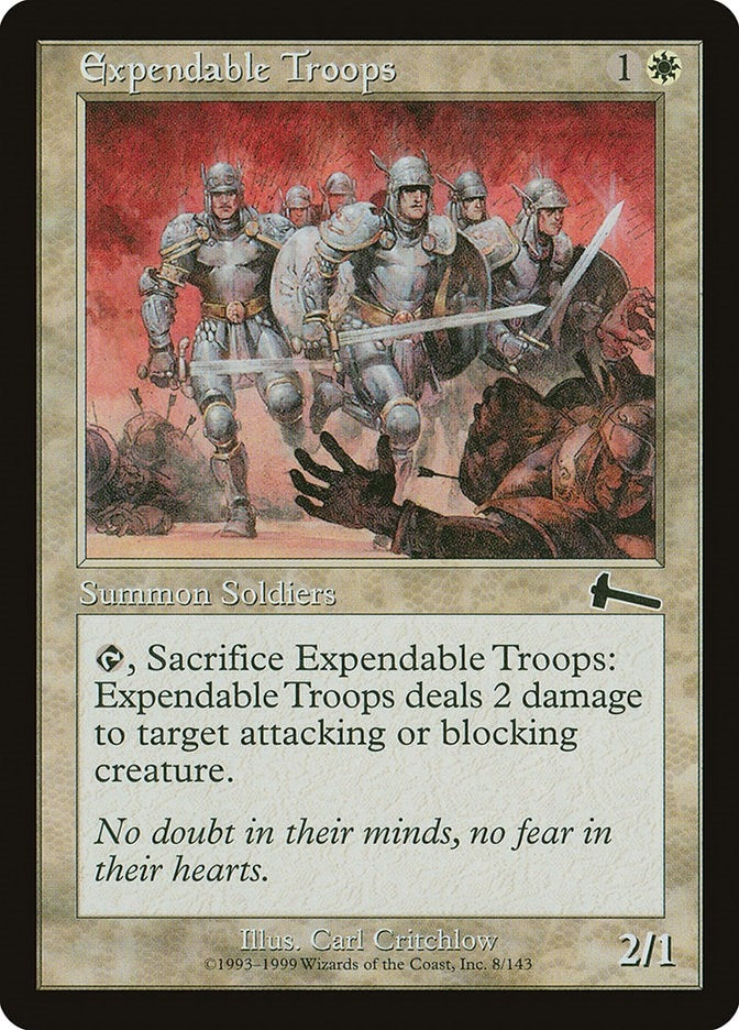 Image for Expendable Troops (8) (Urza's Legacy) - Magic: The Gathering