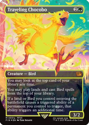 Traveling Chocobo (Borderless) (Neon Ink Yellow) (551a) (FIN)