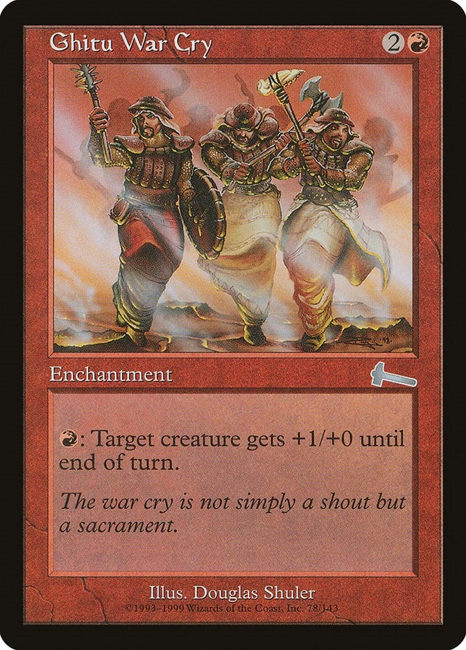 Ghitu War Cry (78) (Urza's Legacy)