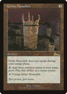 Image for Grim Monolith (126) (Urza's Legacy) - Magic: The Gathering