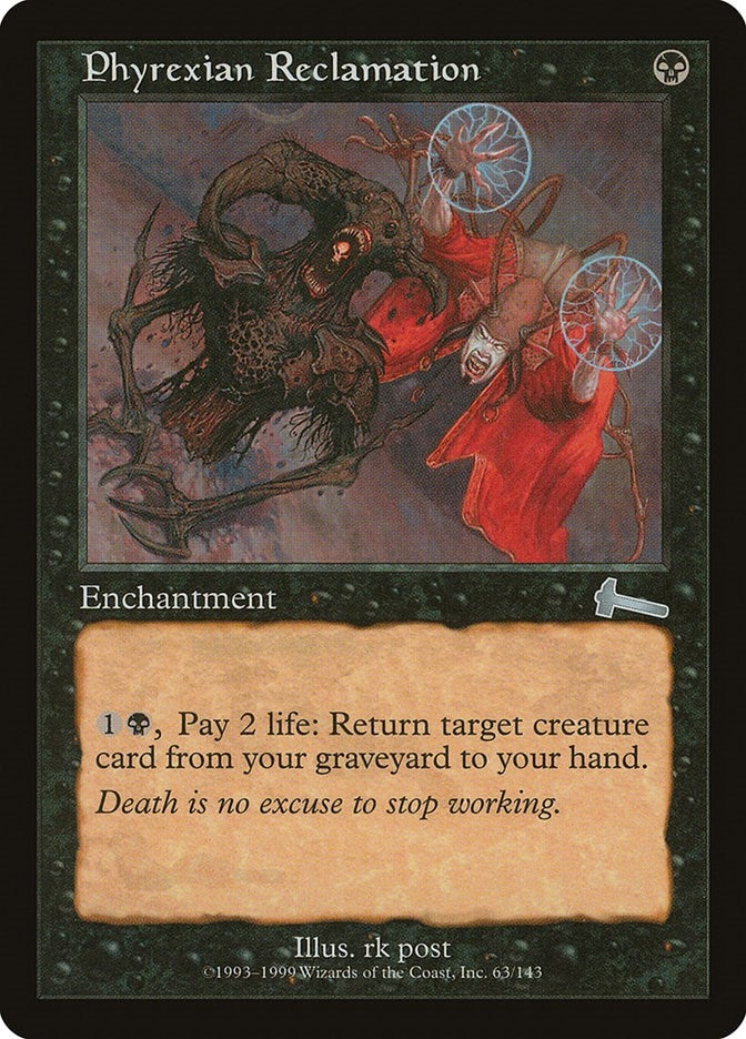 Image for Phyrexian Reclamation (63) (Urza's Legacy) - Magic: The Gathering