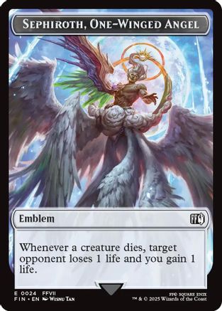 Emblem - Sephiroth, One-Winged Angel // Robot Warrior Double-Sided Token (24 // 12) (FIN)