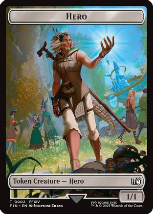 Hero (0002) // Wizard (0014) Double-Sided Token (2 // 14) (FIN)