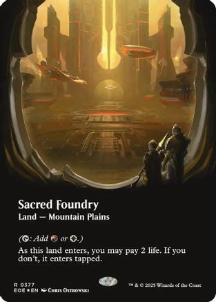 Sacred Foundry (Borderless) (Galaxy Foil) (377) (EOE)