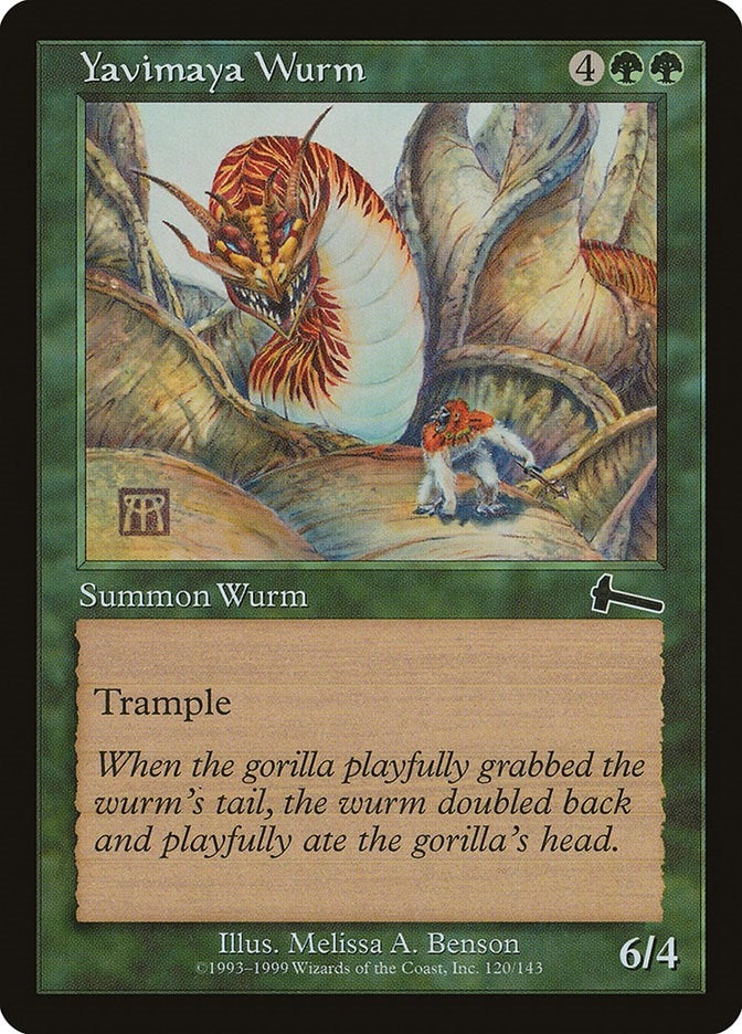 Image for Yavimaya Wurm (120) (Urza's Legacy) - Magic: The Gathering