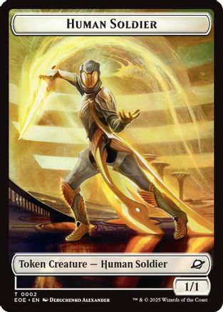 Human Soldier // Lander (0007) Doubled-Sided Token (2 // 7) (EOE)