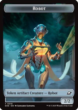 Robot // Emblem - Tezzeret, Cruel Captain Double-Sided Token (10 // 11) (EOE)