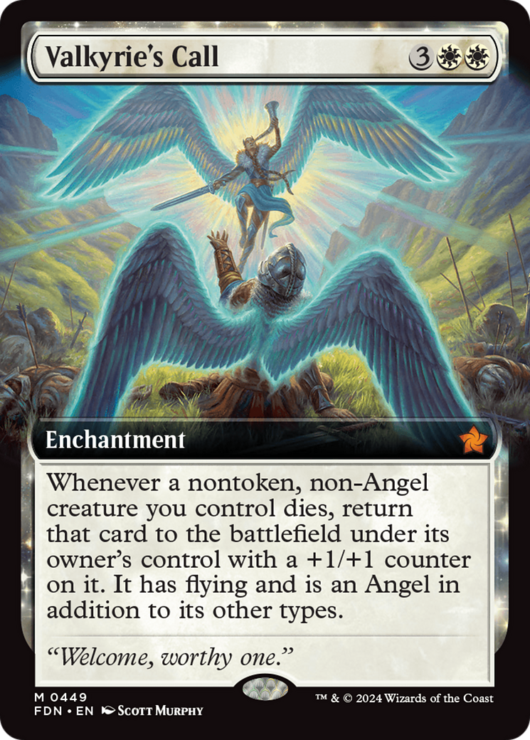 Valkyrie's Call (FDN-449) - Foundations: (enchantment, Extended Art) Foil