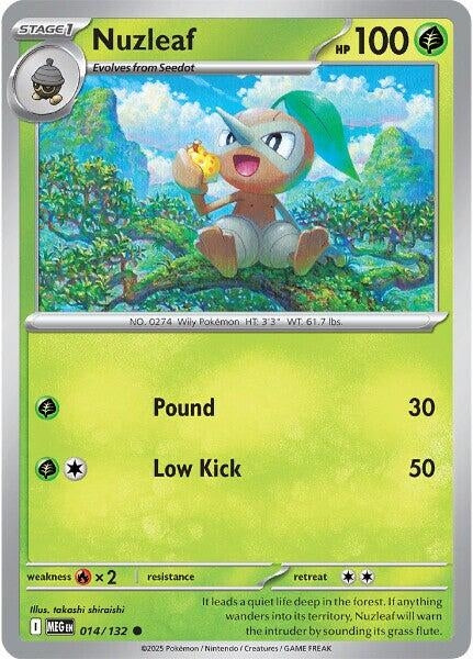 Image for Nuzleaf (014/132) (ME01: Mega Evolution) - Pokemon