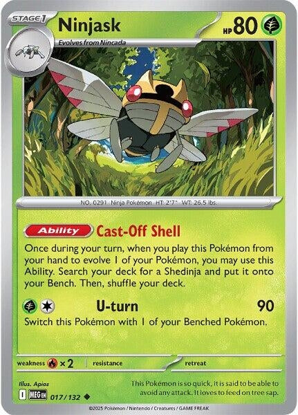Image for Ninjask (017/132) (ME01: Mega Evolution) - Pokemon