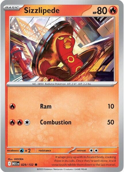 Image for Sizzlipede (029/132) (ME01: Mega Evolution) - Pokemon