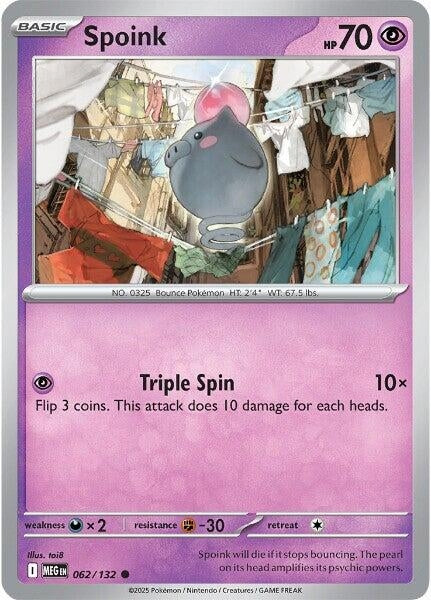 Image for Spoink (062/132) (ME01: Mega Evolution) - Pokemon