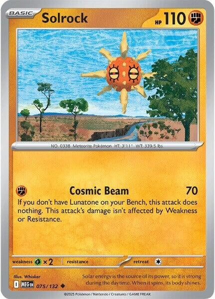 Image for Solrock (075/132) (ME01: Mega Evolution) - Pokemon