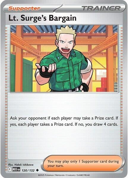 Image for Lt. Surge's Bargain (120/132) (ME01: Mega Evolution) - Pokemon