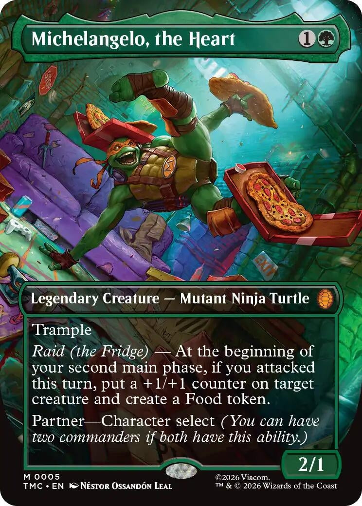 Image for Michelangelo, the Heart (0005) (Borderless) (5) (Teenage Mutant Ninja Turtles) - Magic: The Gathering