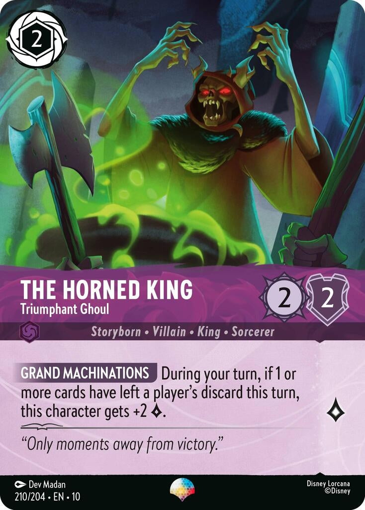 Image for The Horned King - Triumphant Ghoul (Epic) (210/204) (Whispers in the Well) - Disney Lorcana