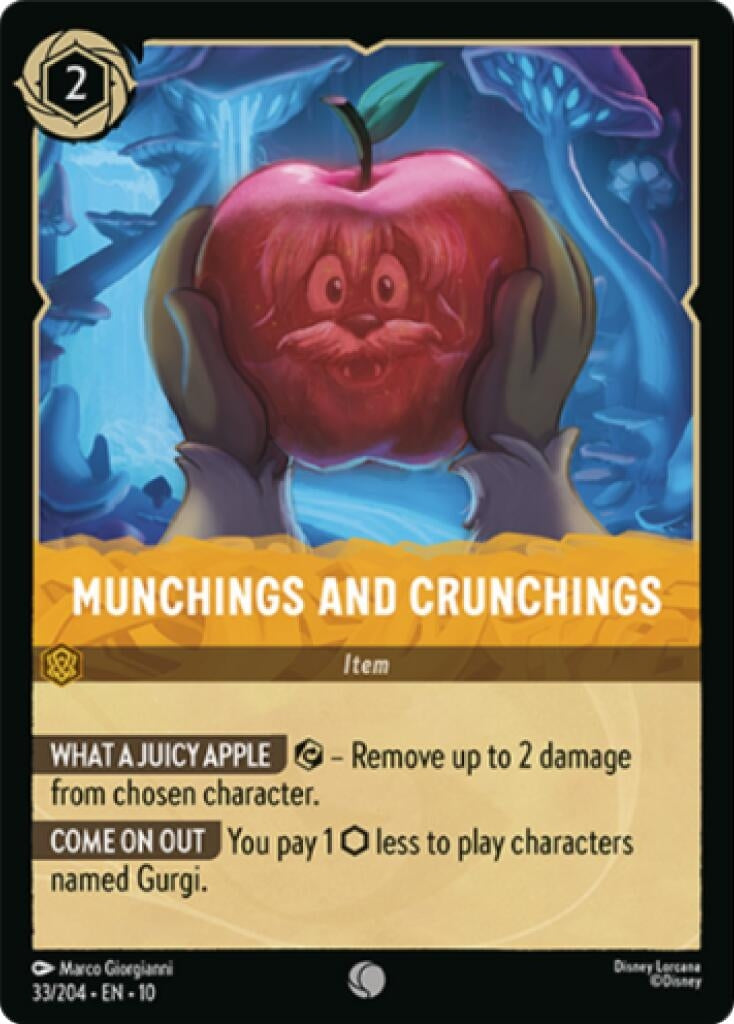 Image for Munchings and Crunchings (33/204) (Whispers in the Well) - Disney Lorcana