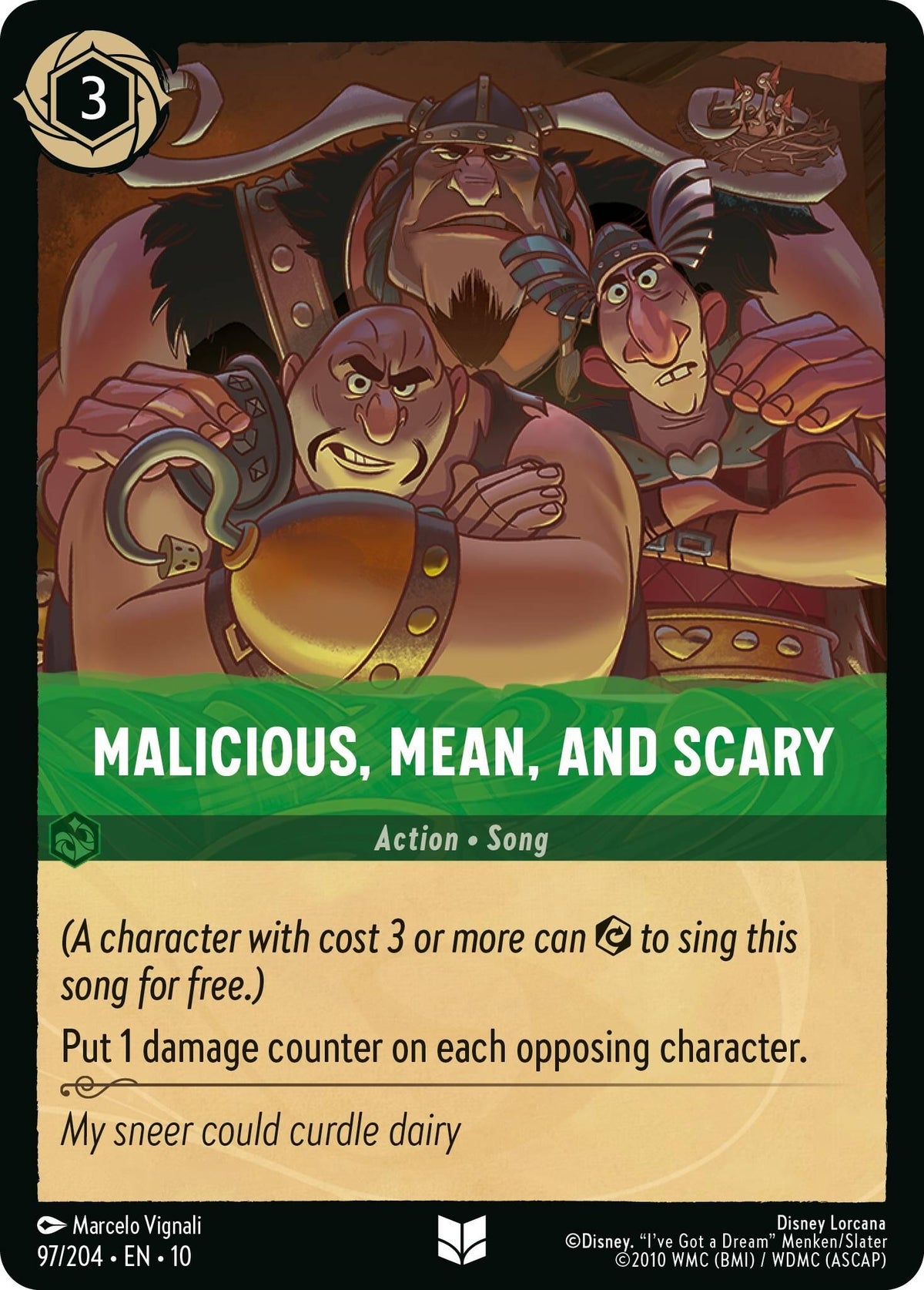 Image for Malicious, Mean, and Scary (97/204) (Whispers in the Well) - Disney Lorcana