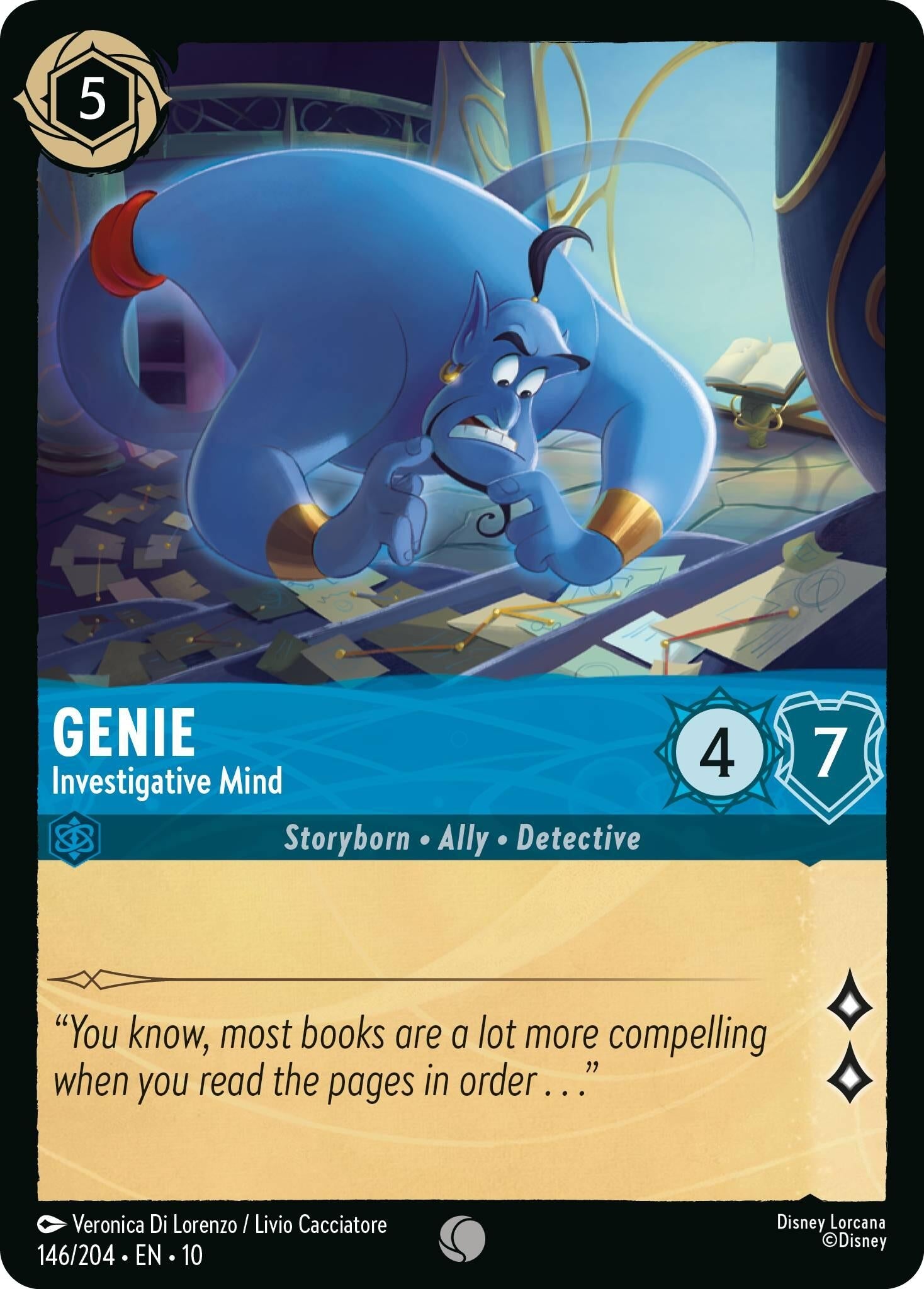 Image for Genie - Investigative Mind (146/204) (Whispers in the Well) - Disney Lorcana
