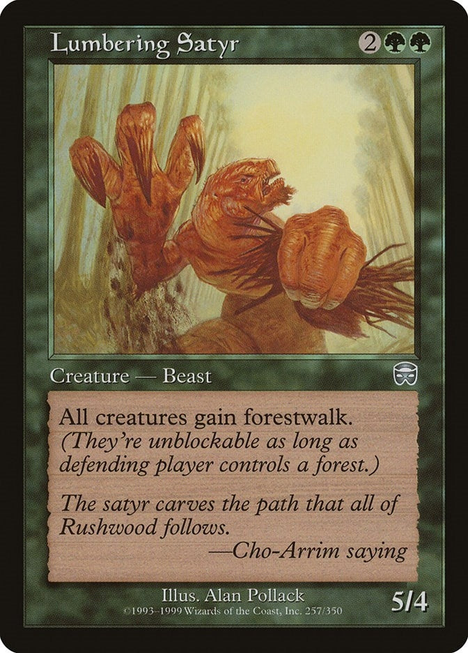 Lumbering Satyr (257) (Mercadian Masques)