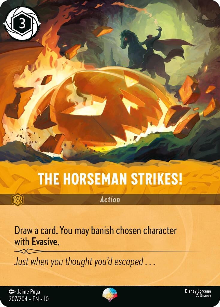 Image for The Horseman Strikes! (Epic) (207/204) (Whispers in the Well) - Disney Lorcana