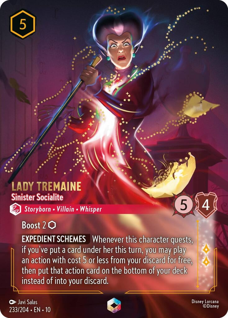 Image for Lady Tremaine - Sinister Socialite (Enchanted) (233/204) (Whispers in the Well) - Disney Lorcana