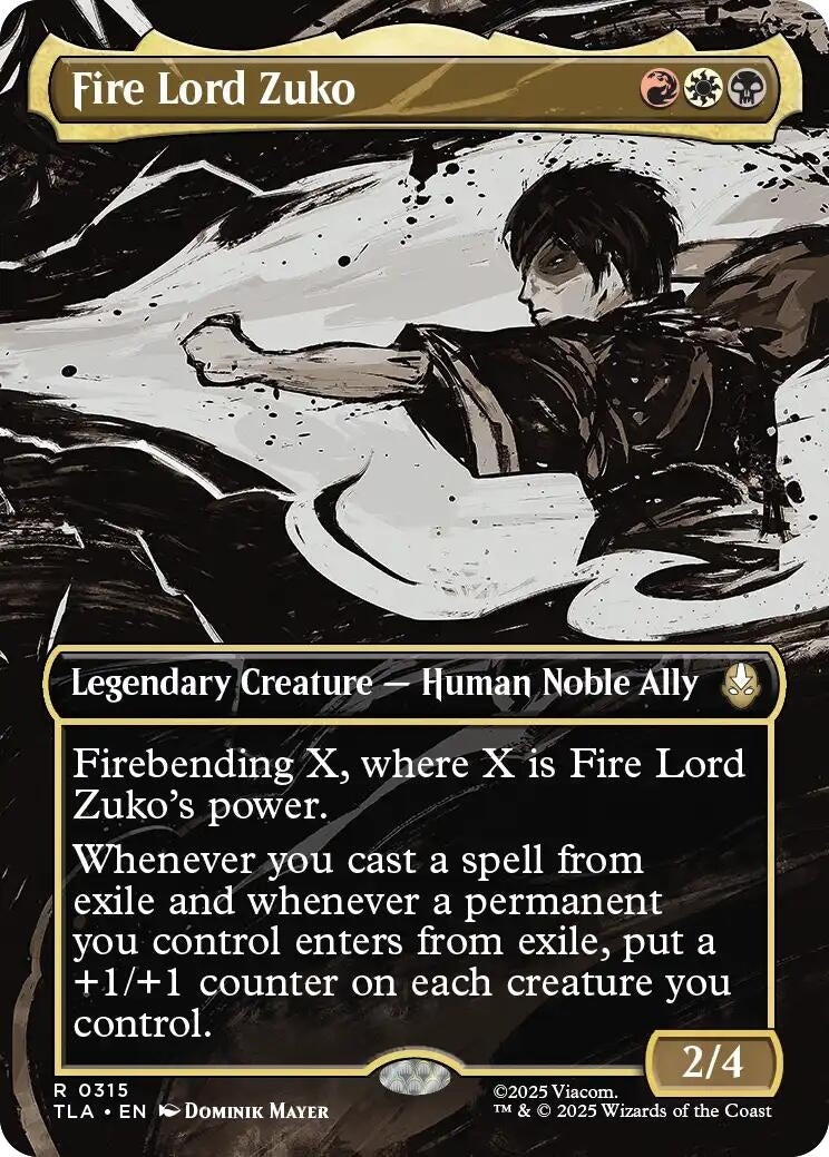 Image for Fire Lord Zuko (Borderless) (315) (TLA) - Magic: The Gathering
