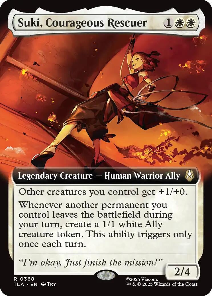 Image for Suki, Courageous Rescuer (Extended Art) (368) (TLA) - Magic: The Gathering