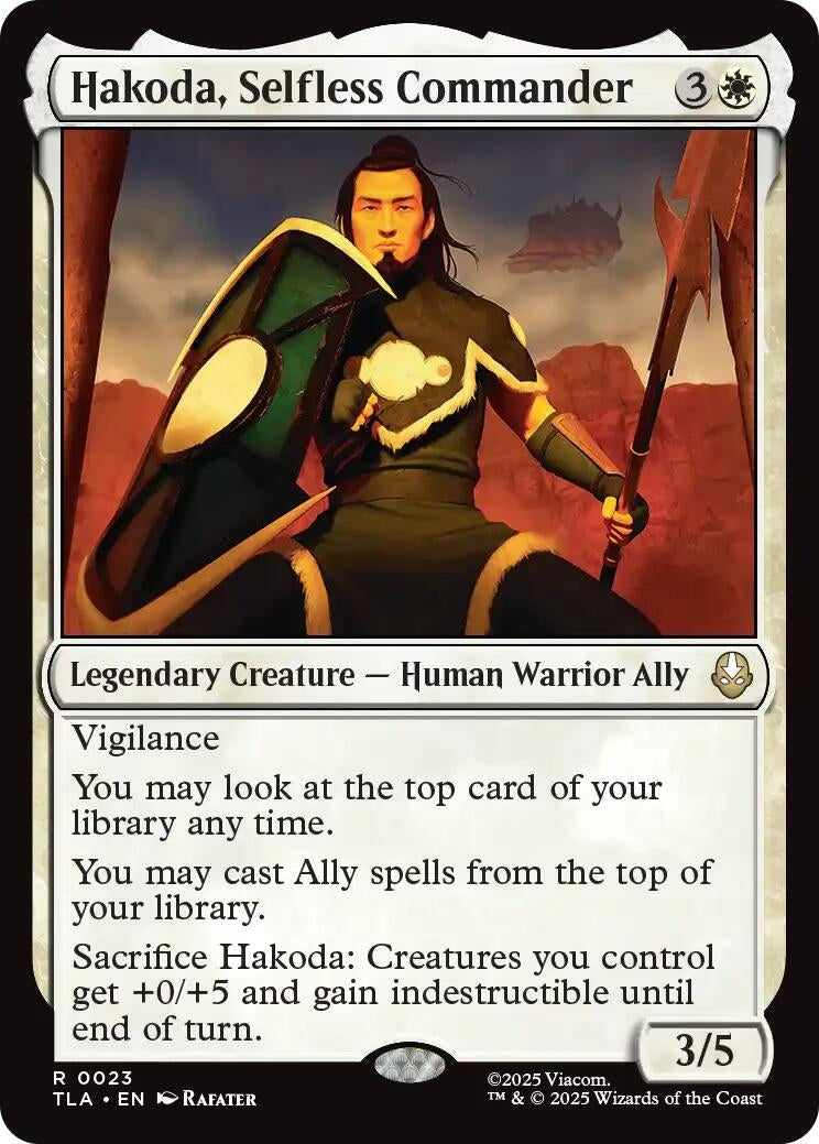 Image for Hakoda, Selfless Commander (23) (TLA) - Magic: The Gathering