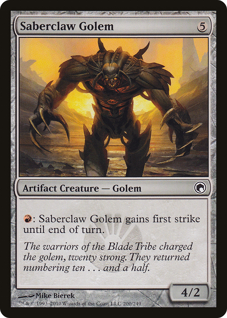 Saberclaw Golem (200) (SOM)