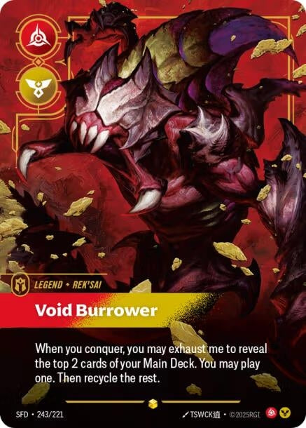Rek'sai - Void Burrower (Overnumbered) (243/221) (Spiritforged)