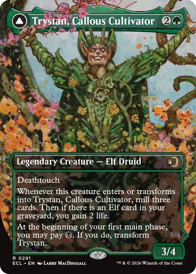 Image for Trystan, Callous Cultivator (Borderless) (291) (Lorwyn Eclipsed) - Magic: The Gathering