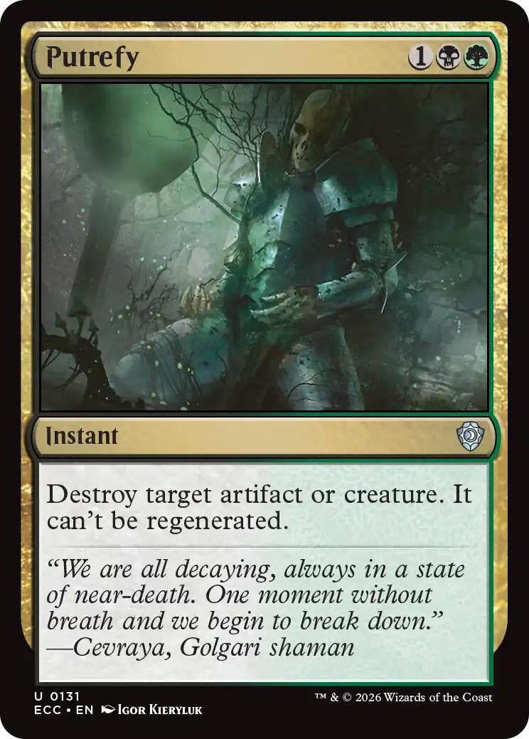 Image for Putrefy (131) (Lorwyn Eclipsed) - Magic: The Gathering
