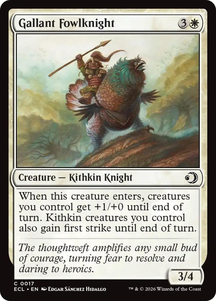 Image for Gallant Fowlknight (17) (Lorwyn Eclipsed) - Magic: The Gathering