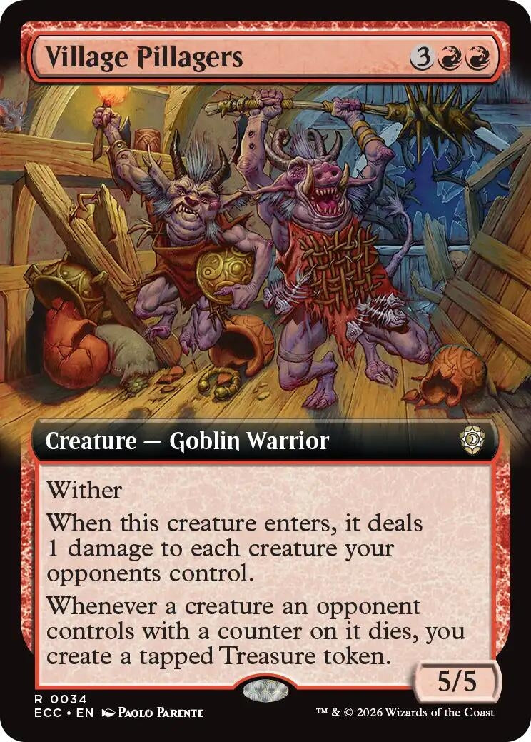 Village Pillagers (Extended Art) (34) (Lorwyn Eclipsed)