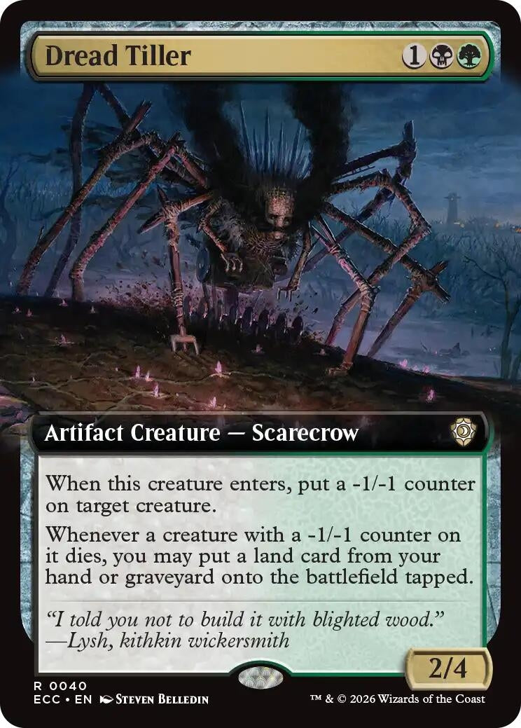 Image for Dread Tiller (Extended Art) (40) (Lorwyn Eclipsed) - Magic: The Gathering