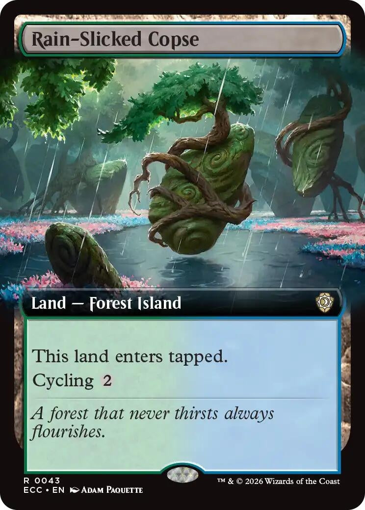 Rain-Slicked Copse (Extended Art) (43) (Lorwyn Eclipsed)
