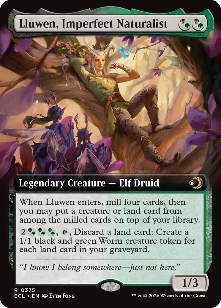 Lluwen, Imperfect Naturalist (Extended Art) (375) (Lorwyn Eclipsed)