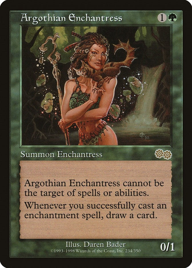 Image for Argothian Enchantress (234) (Urza's Saga) - Magic: The Gathering