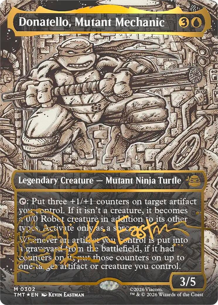 Donatello, Mutant Mechanic (Borderless) (Gold-Stamped Signature) (302) (Teenage Mutant Ninja Turtles)