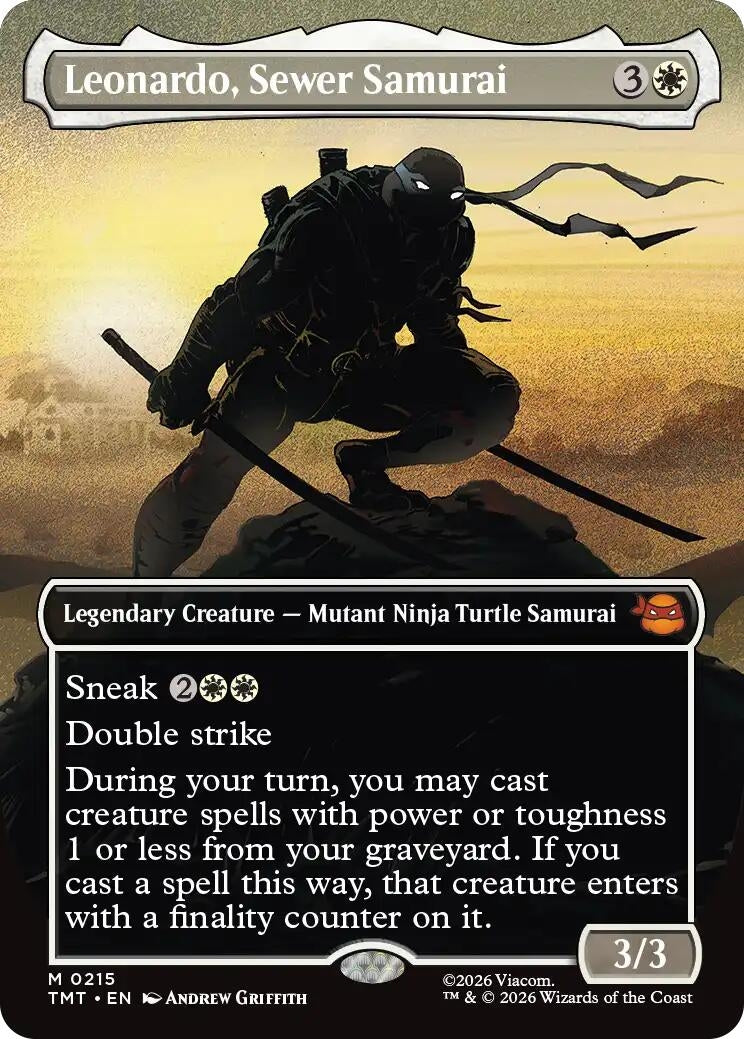 Image for Leonardo, Sewer Samurai (Borderless) (215) (Teenage Mutant Ninja Turtles) - Magic: The Gathering