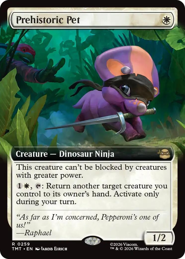 Image for Prehistoric Pet (Extended Art) (259) (Teenage Mutant Ninja Turtles) - Magic: The Gathering