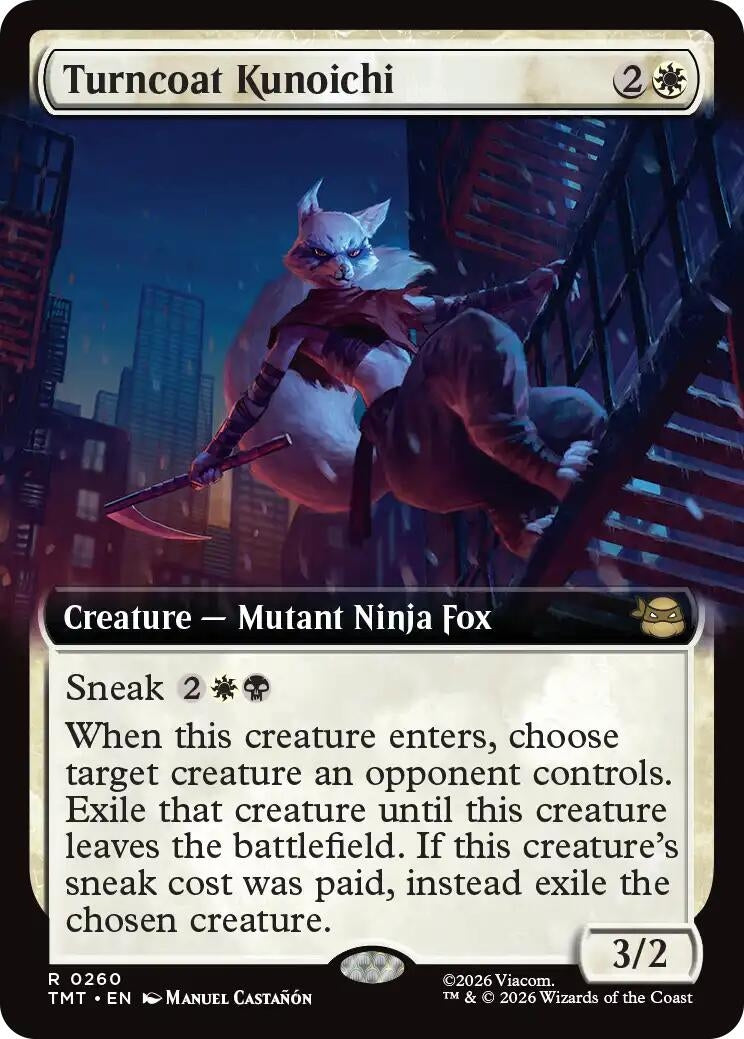 Image for Turncoat Kunoichi (Extended Art) (260) (Teenage Mutant Ninja Turtles) - Magic: The Gathering