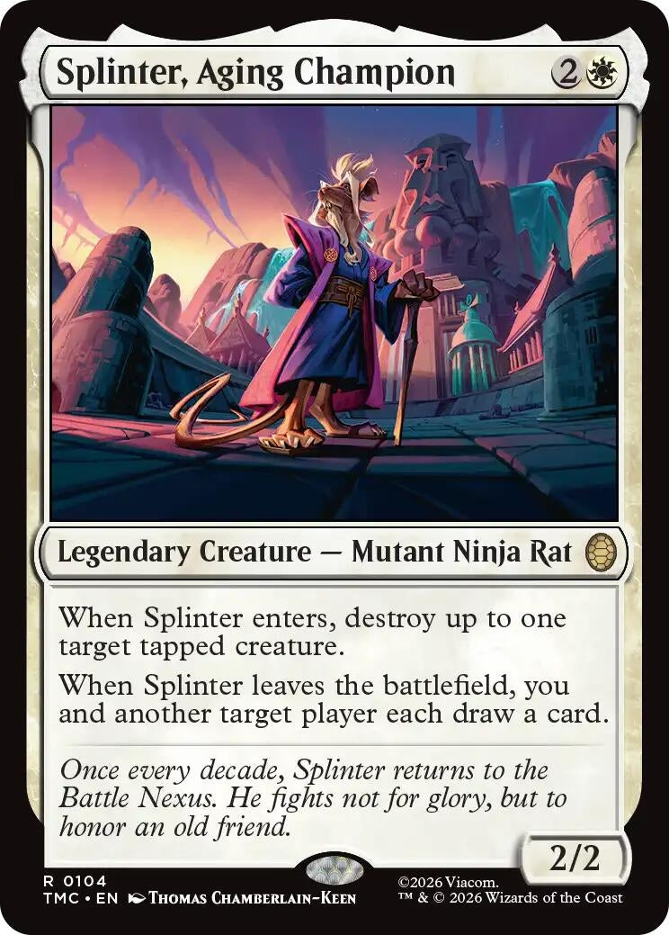 Image for Splinter, Aging Champion (104) (Teenage Mutant Ninja Turtles) - Magic: The Gathering
