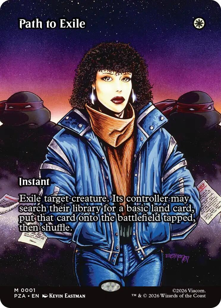 Image for Path to Exile (Borderless) (1) (Teenage Mutant Ninja Turtles Source Material) - Magic: The Gathering