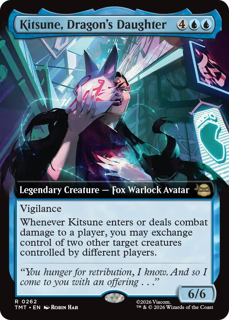 Image for Kitsune, Dragon's Daughter (Extended Art) (262) (Teenage Mutant Ninja Turtles) - Magic: The Gathering
