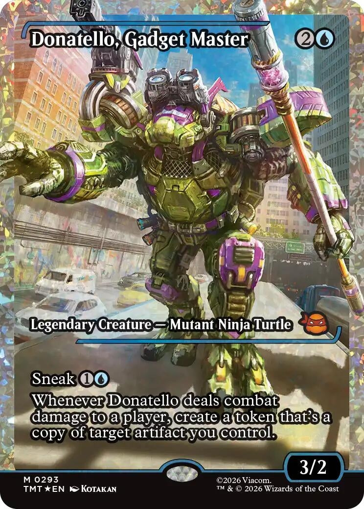 Donatello, Gadget Master (Showcase) (Fracture Foil) (293) (Teenage Mutant Ninja Turtles)