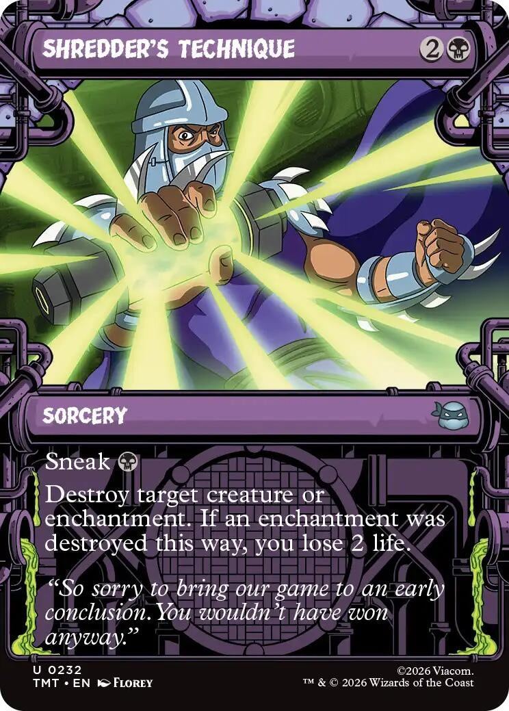 Image for Shredder's Technique (Showcase) (232) (Teenage Mutant Ninja Turtles) - Magic: The Gathering